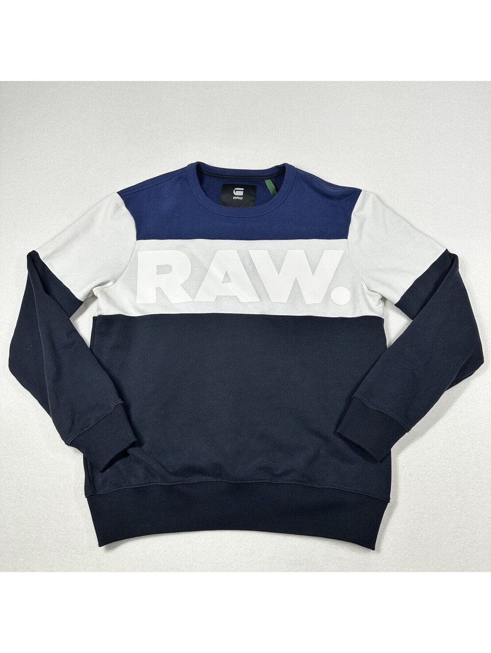 G-Star Raw Crewneck Sweatshirt Size Large Multicolor Logo Spell Out